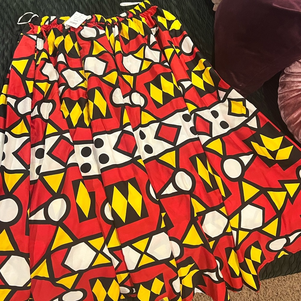 Vibrant Geometric Print Skirt